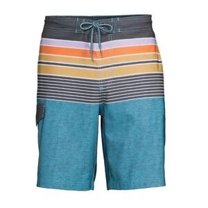 NEW George Men's XL 40-42 At the‎ Knee Board Swim Shorts 9" Inseam UPF 50+ NWT